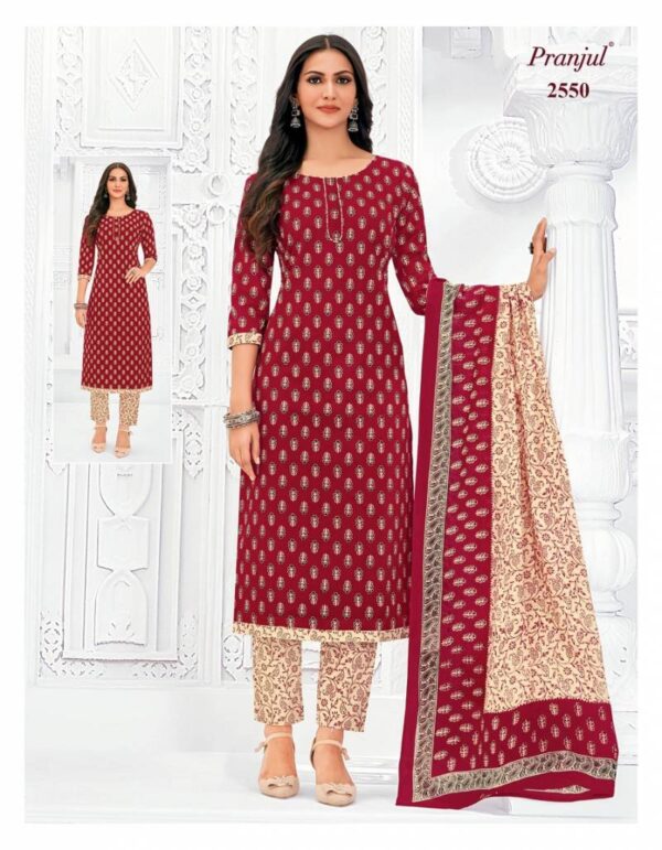 Pranjul Priyanka Vol 25 Cotton Printed Fancy Dress Material Catalog Wholesale Collection - Image 39
