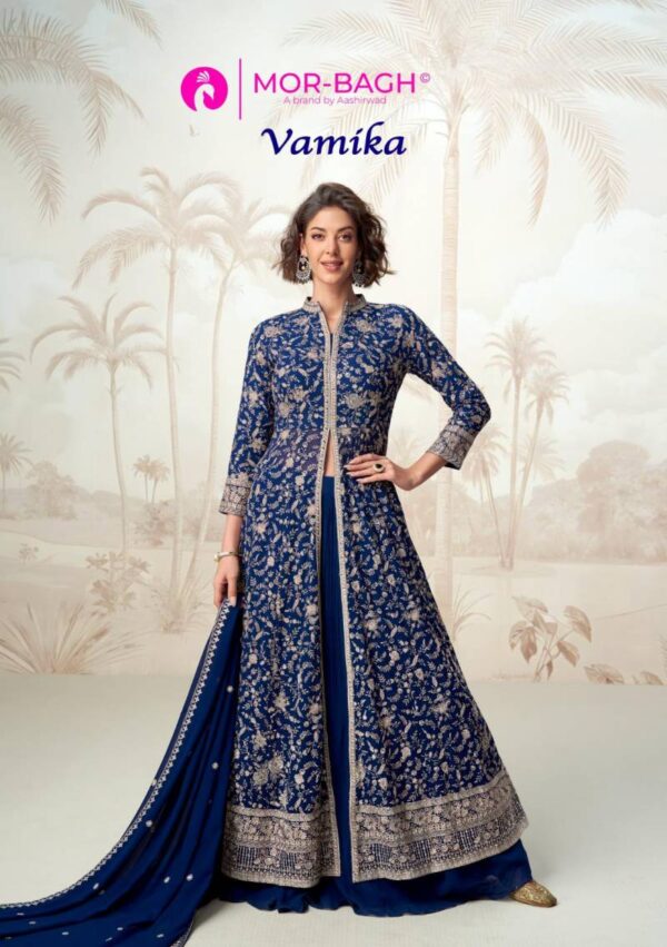 Aashirwad Mor Bagh Vamika Georgette Designer Salwar Kameez Catalog Wholesale Collection