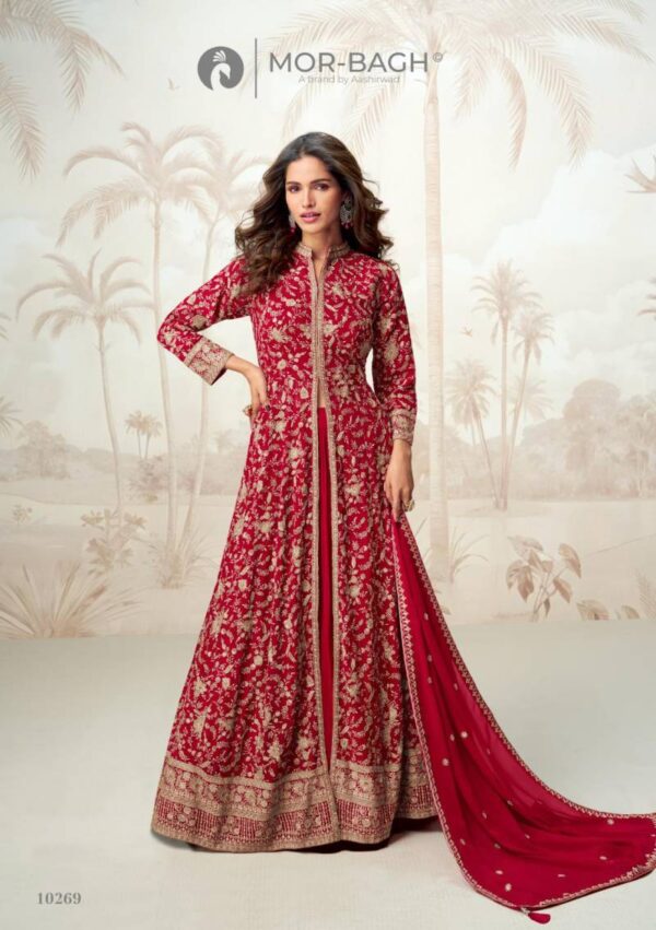 Aashirwad Mor Bagh Vamika Georgette Designer Salwar Kameez Catalog Wholesale Collection - Image 3