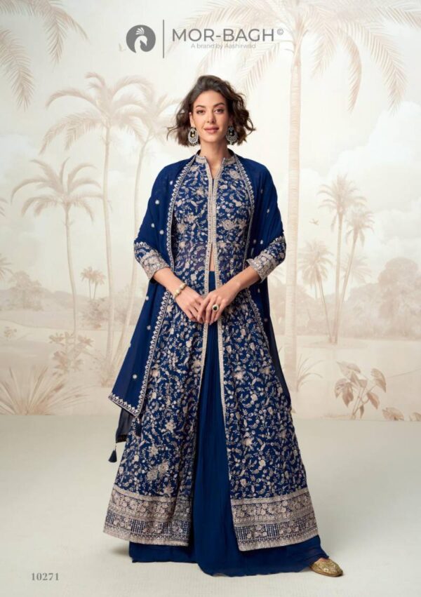 Aashirwad Mor Bagh Vamika Georgette Designer Salwar Kameez Catalog Wholesale Collection - Image 4