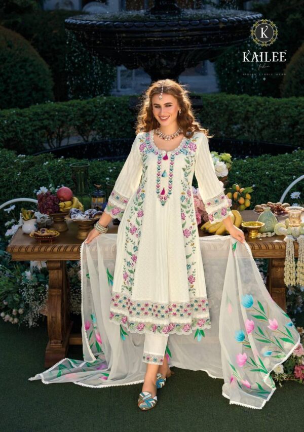 Kailee Jugni Cotton Schiffli Top Bottom With Dupatta Catalog Wholesale Collection - Image 5