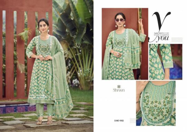 Shreen Simi Vol 2 Cambric Cotton Kurti Bottom With Dupatta Catalog Wholesale Collection - Image 3