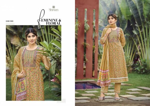 Shreen Simi Vol 2 Cambric Cotton Kurti Bottom With Dupatta Catalog Wholesale Collection - Image 2