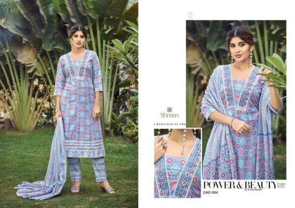 Shreen Simi Vol 2 Cambric Cotton Kurti Bottom With Dupatta Catalog Wholesale Collection - Image 5