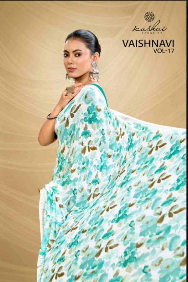 Kashvi Vaishnavi Vol 17 Georgette Saree Catalog Wholesale Collection