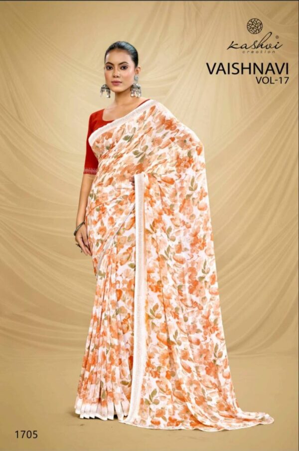 Kashvi Vaishnavi Vol 17 Georgette Saree Catalog Wholesale Collection - Image 7