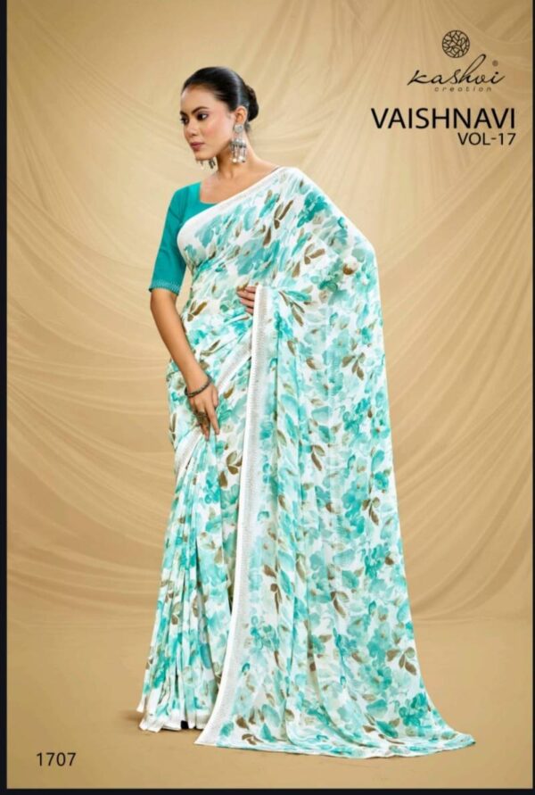 Kashvi Vaishnavi Vol 17 Georgette Saree Catalog Wholesale Collection - Image 2