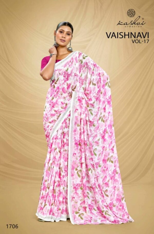 Kashvi Vaishnavi Vol 17 Georgette Saree Catalog Wholesale Collection - Image 3