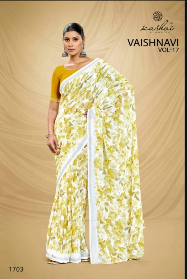 Kashvi Vaishnavi Vol 17 Georgette Saree Catalog Wholesale Collection - Image 9