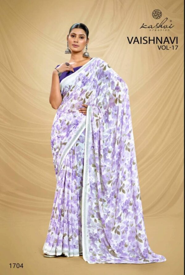 Kashvi Vaishnavi Vol 17 Georgette Saree Catalog Wholesale Collection - Image 4