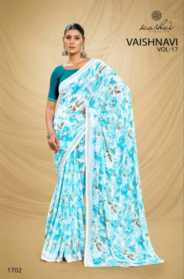 Kashvi Vaishnavi Vol 17 Georgette Saree Catalog Wholesale Collection - Image 6