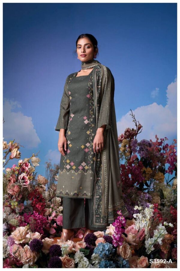 Ganga Koyel Cotton Mul Printed Embroidered Salwar Kameez Catalog Wholesale Collection - Image 2
