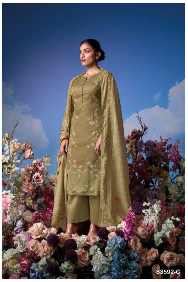 Ganga Koyel Cotton Mul Printed Embroidered Salwar Kameez Catalog Wholesale Collection - Image 4