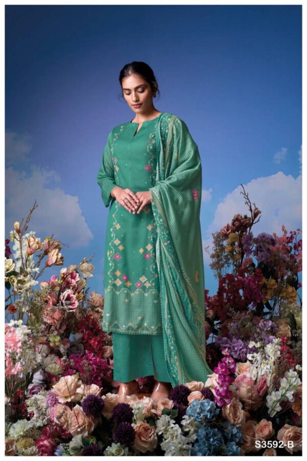 Ganga Koyel Cotton Mul Printed Embroidered Salwar Kameez Catalog Wholesale Collection - Image 5