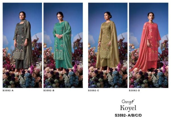 Ganga Koyel Cotton Mul Printed Embroidered Salwar Kameez Catalog Wholesale Collection - Image 7