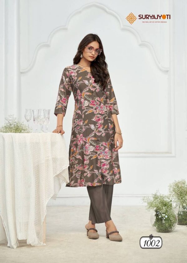 Suryajyoti Nimisha Vol 1 Printed Kurti With Pant Catalog Wholesale Collection