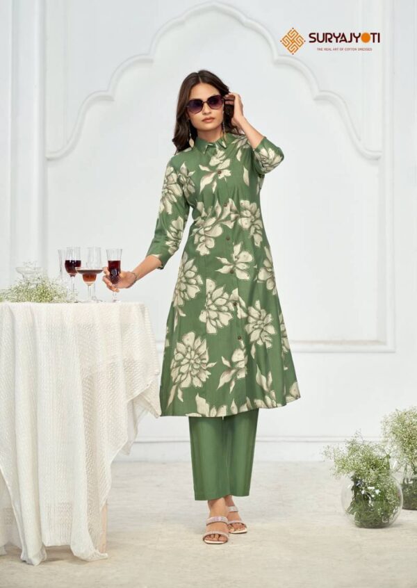 Suryajyoti Nimisha Vol 1 Printed Kurti With Pant Catalog Wholesale Collection - Image 6