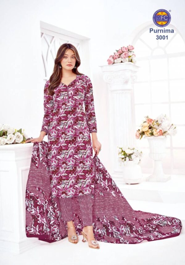 Mfc Purnima Vol 3 Cotton Dress Material Catalog Wholesale Collection - Image 7