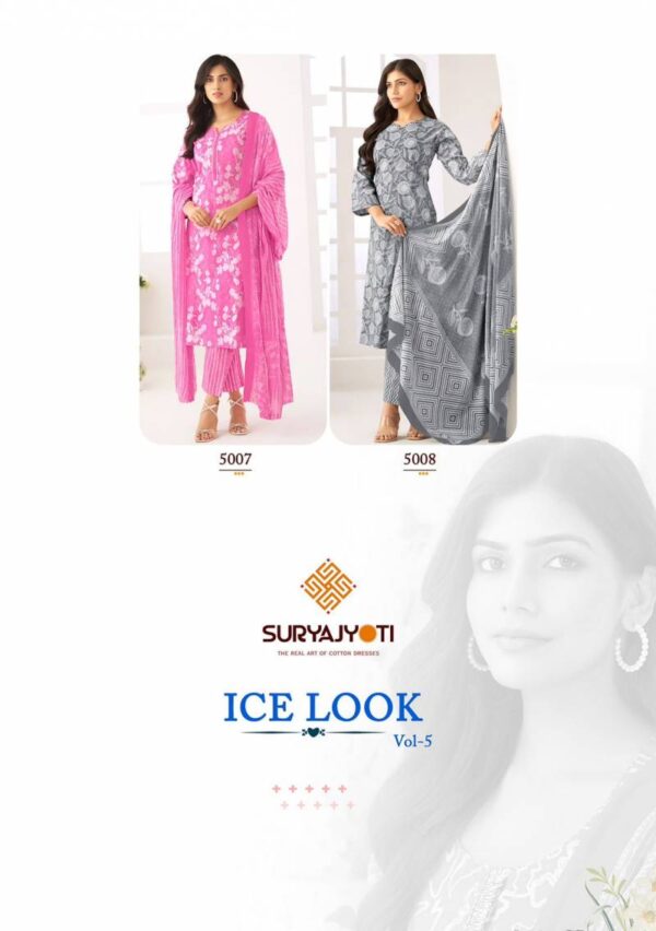 Suryajyoti Ice Look Vol 5 Cotton Printed Dress Material Catalog Wholesale Collection - Image 10