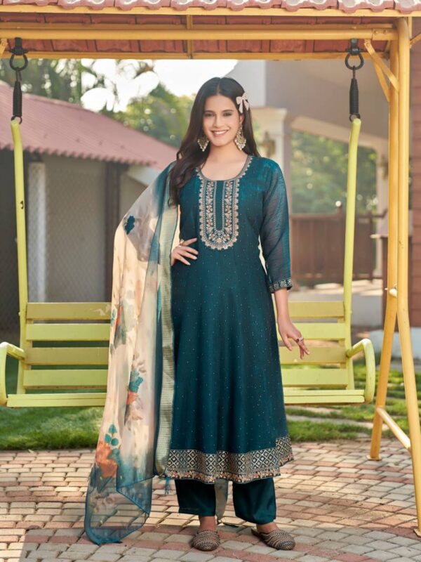 Aanchi Urfi Crunchy Kurti Bottom With Dupatta Catalog Wholesale Collection - Image 2