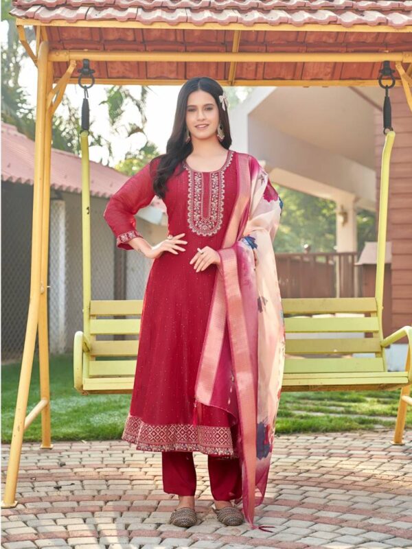 Aanchi Urfi Crunchy Kurti Bottom With Dupatta Catalog Wholesale Collection - Image 4