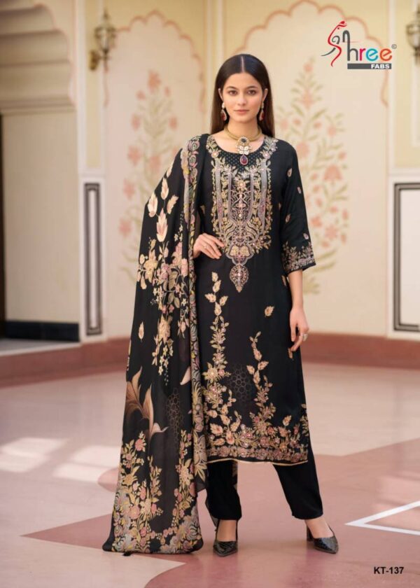 Shree Kt 137 Viscose Maslin Digital Printed Salwar Suits Catalog Wholesale Collection