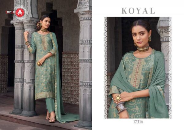 Triple Aaa Koyal Maslin Jacquard Fancy Dress Material Catalog Wholesale Collection - Image 3