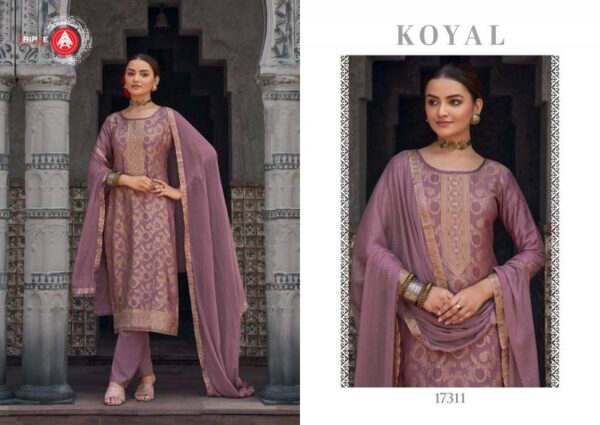 Triple Aaa Koyal Maslin Jacquard Fancy Dress Material Catalog Wholesale Collection - Image 4