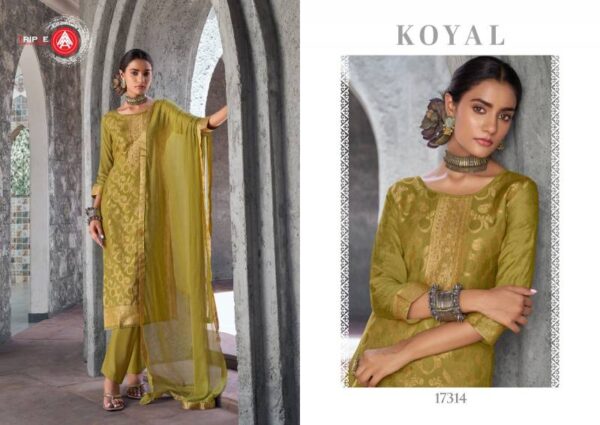 Triple Aaa Koyal Maslin Jacquard Fancy Dress Material Catalog Wholesale Collection - Image 2