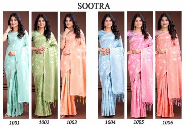 Astita Sootra Cotton With Latkan Saree Catalog Wholesale Collection - Image 8
