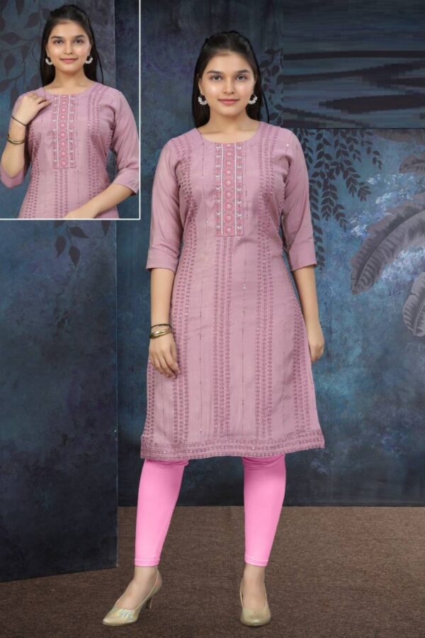 Diamond Kurti Vol 3 Roman Shimmer Kurti Catalog Wholesale Collection - Image 2