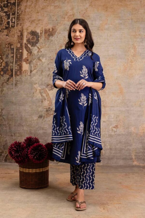 Naisha K 43 Cotton Printed Kurti Bottom With Dupatta Catalog Wholesale Collection - Image 2