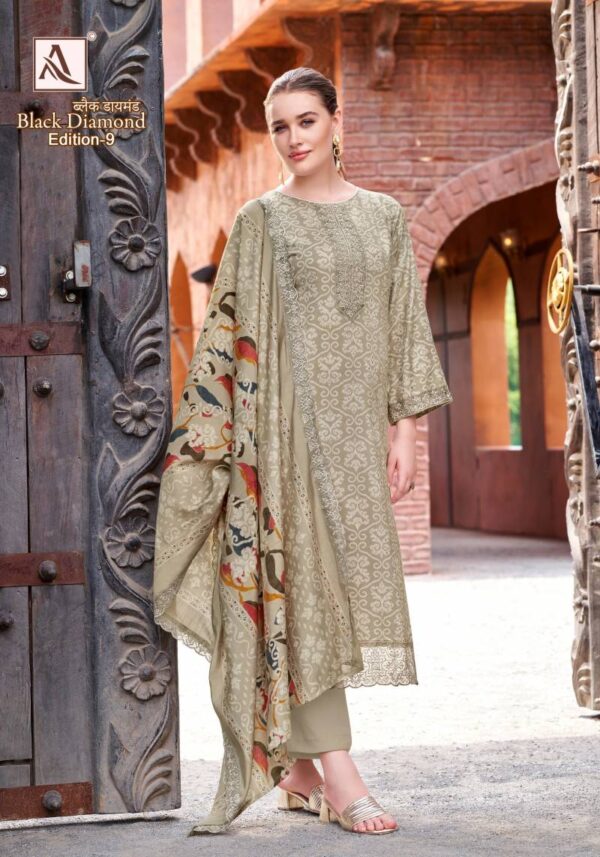 Alok Black Diamond Edition 9 Rayon Printed Dress Material Catalog Wholesale Collection - Image 3