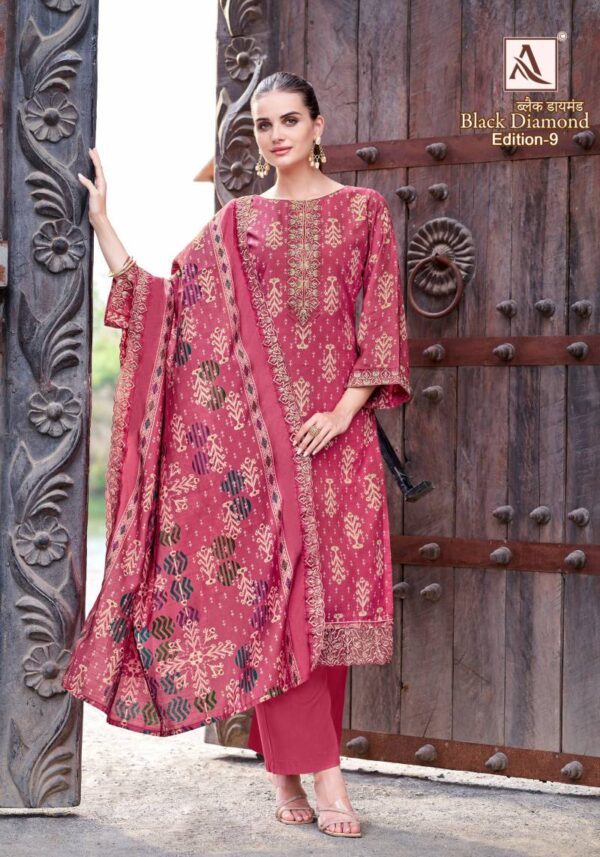 Alok Black Diamond Edition 9 Rayon Printed Dress Material Catalog Wholesale Collection - Image 4