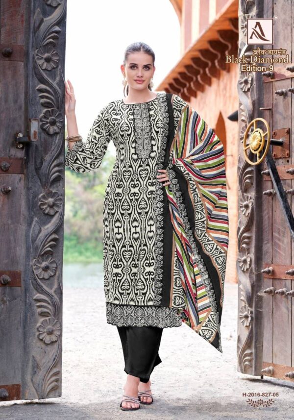 Alok Black Diamond Edition 9 Rayon Printed Dress Material Catalog Wholesale Collection - Image 5