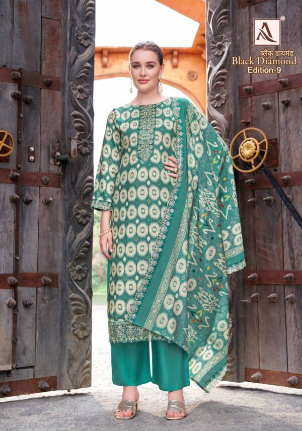 Alok Black Diamond Edition 9 Rayon Printed Dress Material Catalog Wholesale Collection - Image 6