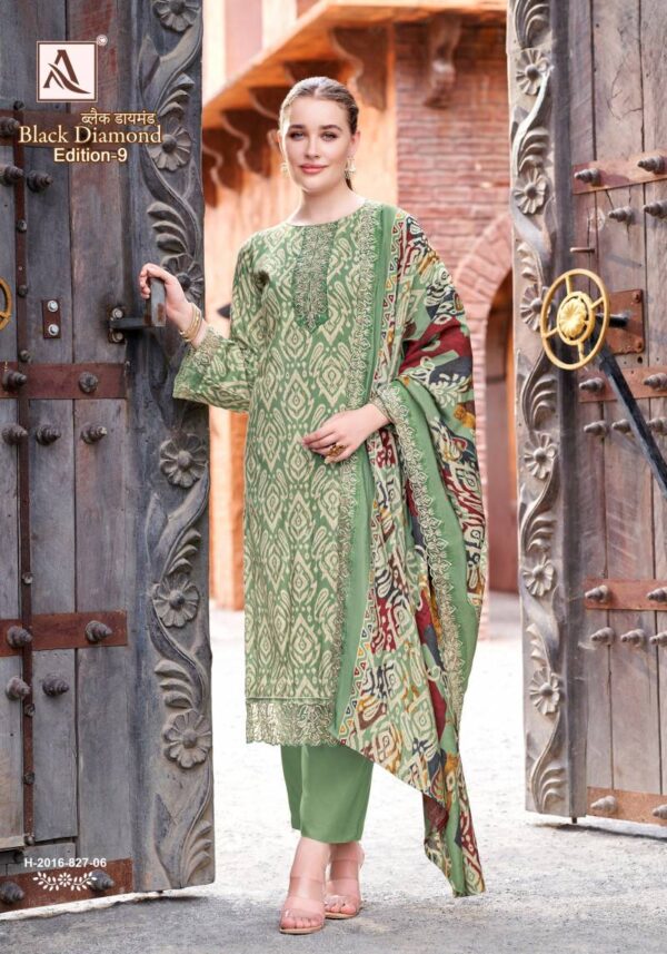 Alok Black Diamond Edition 9 Rayon Printed Dress Material Catalog Wholesale Collection - Image 7