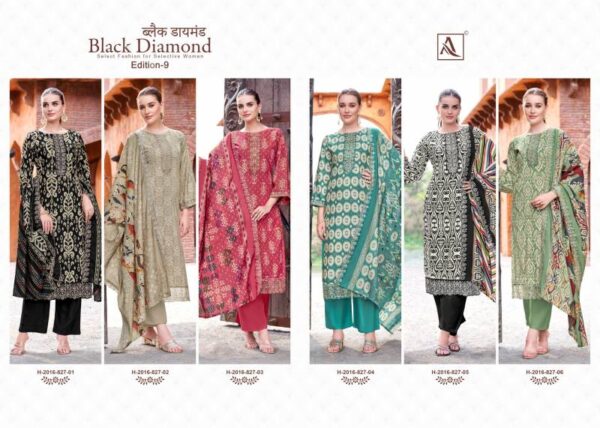 Alok Black Diamond Edition 9 Rayon Printed Dress Material Catalog Wholesale Collection - Image 8