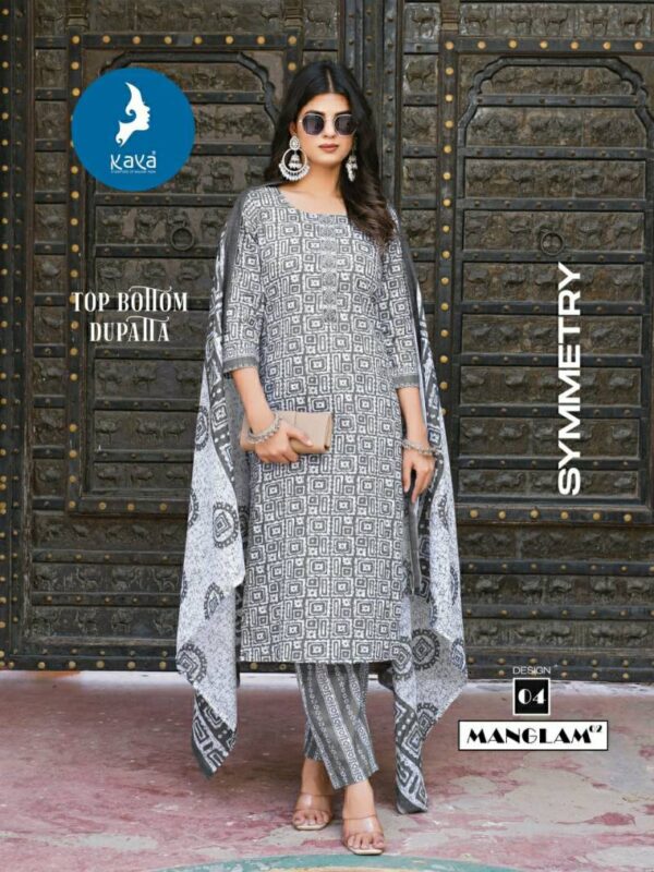 Kaya Manglam 2 Cotton Printed Kurti Pant With Dupatta Catalog Wholesale Collection - Image 2