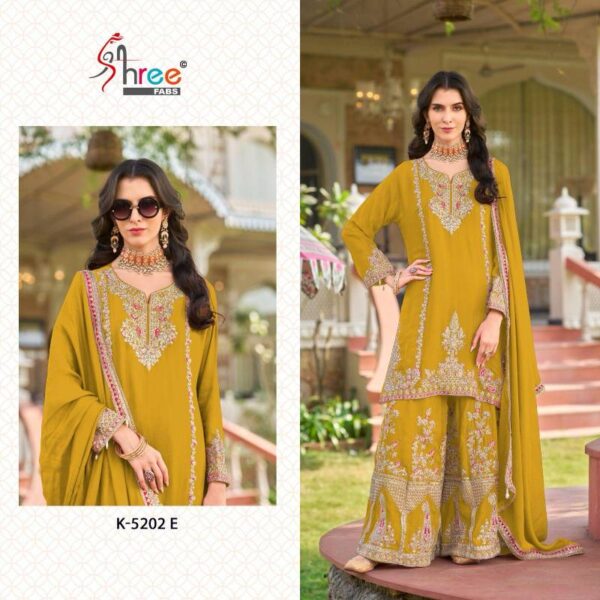 Shree K 5202 D To G Chinon Embroidered Pakistani Suit Catalog Wholesale Collection - Image 2