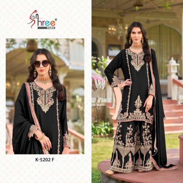 Shree K 5202 D To G Chinon Embroidered Pakistani Suit Catalog Wholesale Collection - Image 4