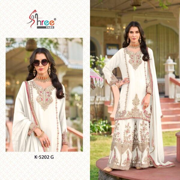 Shree K 5202 D To G Chinon Embroidered Pakistani Suit Catalog Wholesale Collection - Image 5