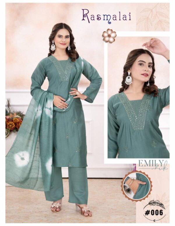 Ft Rasmalai Vatican Kurti Bottom With Dupatta Catalog Wholesale Collection - Image 5