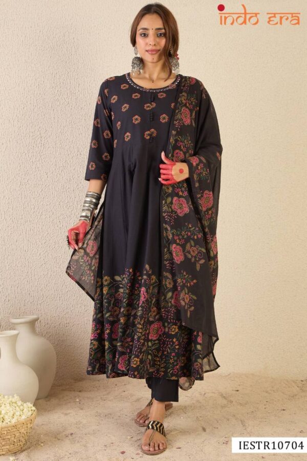 Indo Era 2566 Cotton Floral Printed Kurti Bottom With Dupatta Catalog Wholesale Collection - Image 3