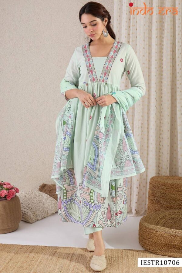 Indo Era 2566 Cotton Floral Printed Kurti Bottom With Dupatta Catalog Wholesale Collection - Image 4
