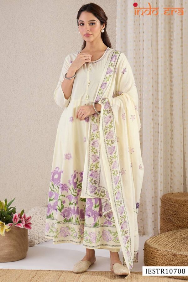 Indo Era 2566 Cotton Floral Printed Kurti Bottom With Dupatta Catalog Wholesale Collection - Image 5