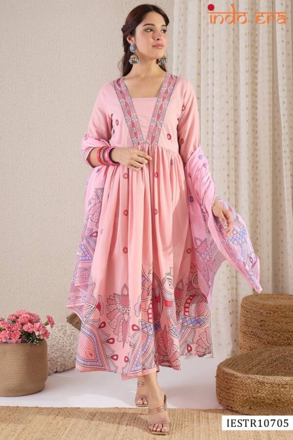 Indo Era 2566 Cotton Floral Printed Kurti Bottom With Dupatta Catalog Wholesale Collection - Image 6