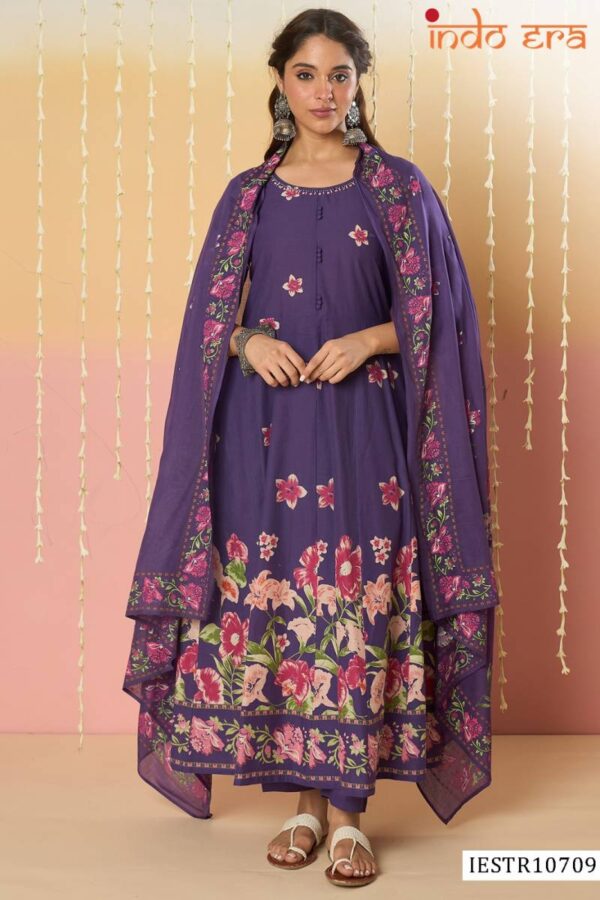 Indo Era 2566 Cotton Floral Printed Kurti Bottom With Dupatta Catalog Wholesale Collection - Image 7