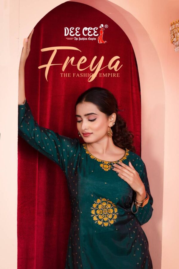 Deecee Freya Chanderi Embroidered Kurti Catalog Wholesale Collection