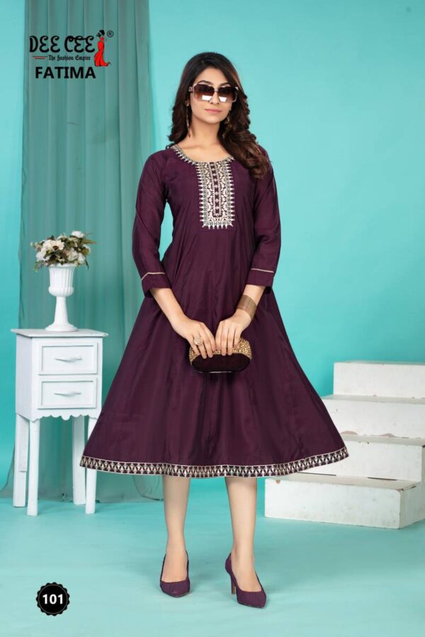 Deecee Fatima Roman Silk Kurti Catalog Wholesale Collection - Image 2